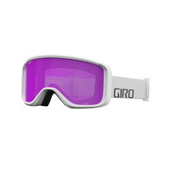 Giro Sagen Goggle with Bonus Lens in White Wordmark with Amber Pink